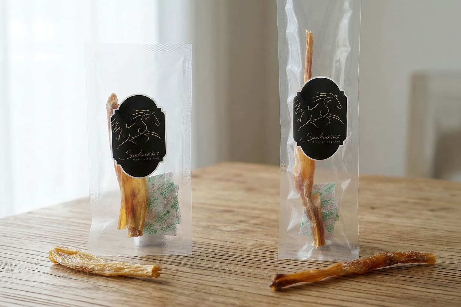 犬用無添加アキレスジャーキーのおやつとパッケージのバリエーション