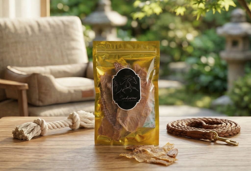 無添加の犬用ジャーキーおやつのパッケージ商品イメージ ナチュラルドッグトリーツ