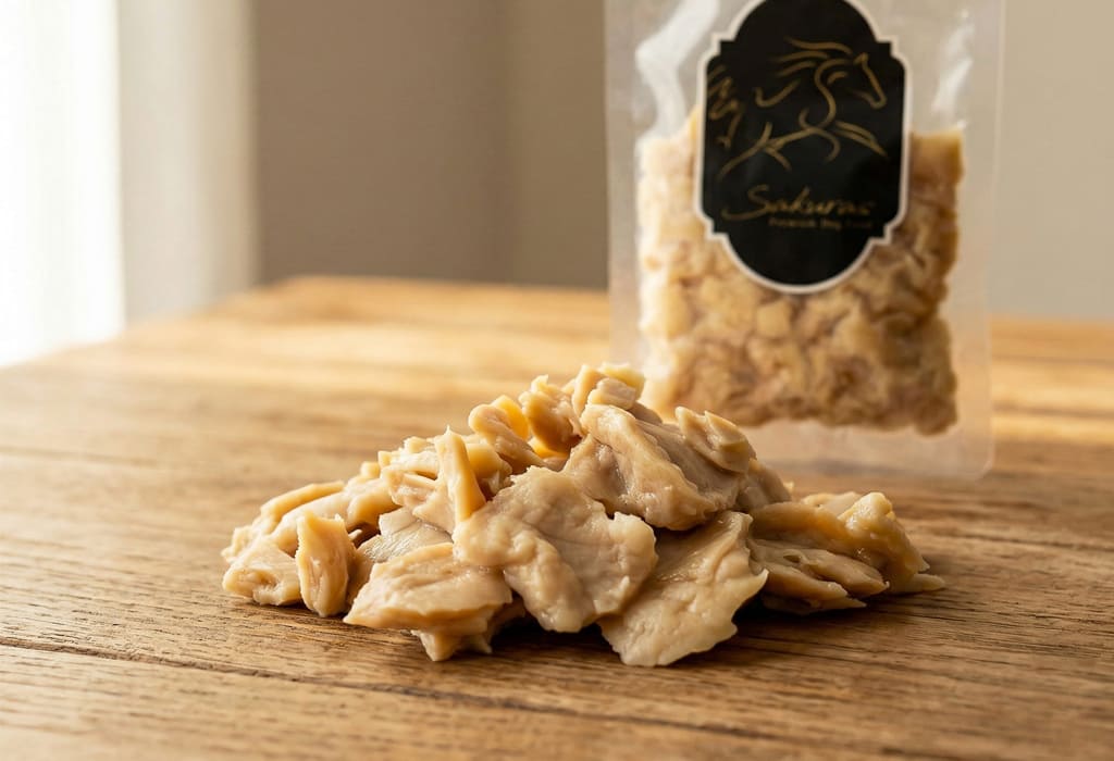 犬用無添加ホルモンミンチドッグフードとパッケージの商品イメージ