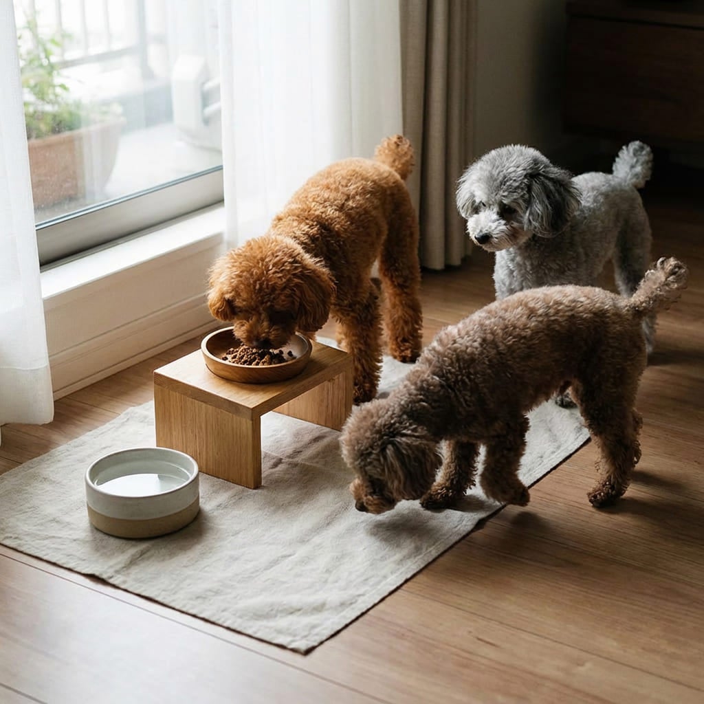 犬用馬ふりかけMixを食べる犬のイメージ